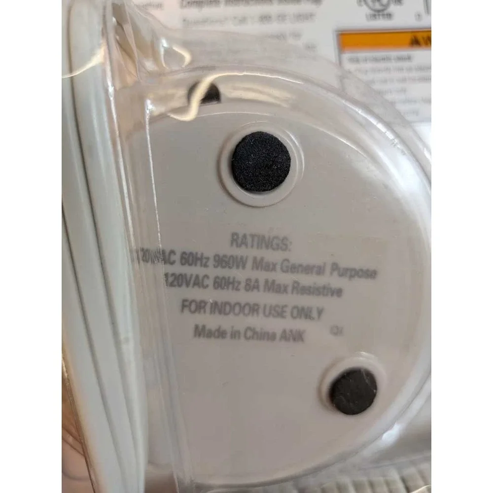 GE Easy Reach 24 Hour Plug-In Timer Model GE5116N For Lamps Appliances
